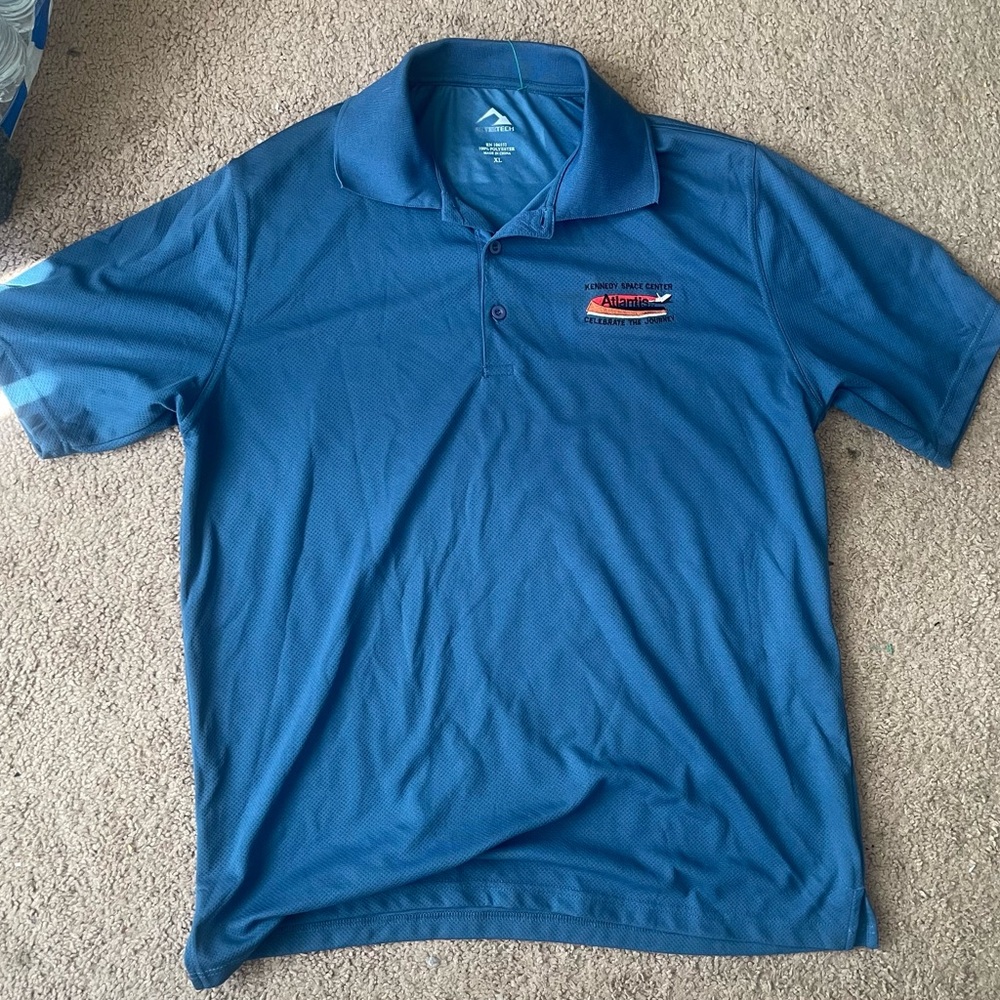 Nasa space shutting Atlantis polo shirt.